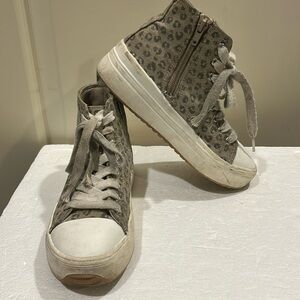 Art Class Blakely Platform Leopard Print High Top LaceUp Zipper Sneakers size 3